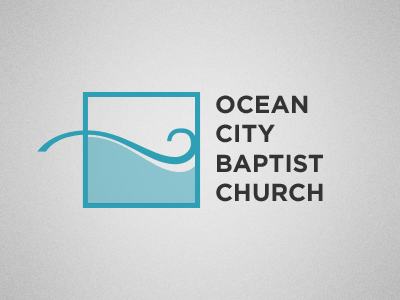 OCBC Wave, Modern - Version A church logo oceancity teal wave