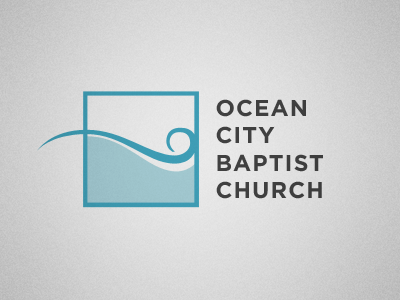 OCBC Wave, Modern - Version B church logo oceancity teal wave