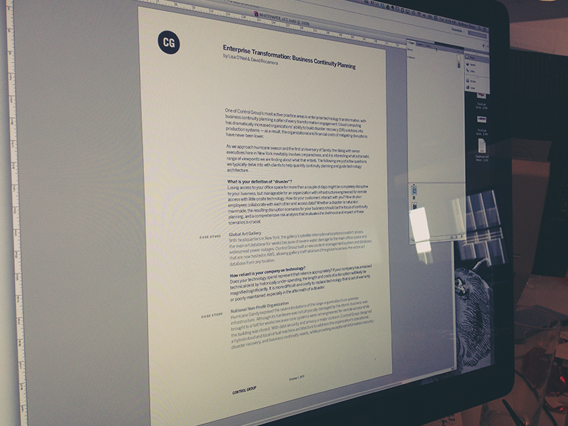 White Paper indesign grid typography control group benton sans