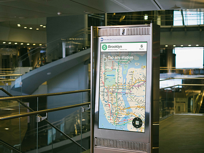 New York City Subway Kiosk helvetica kiosk map mta nyc subway transit ui wayfinding