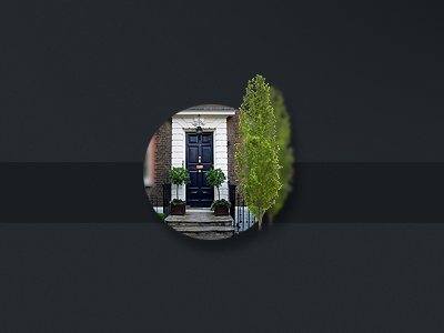 Real Estate illustration door icon tree