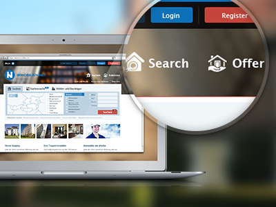 Real Estate portal branding search web design