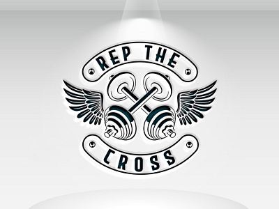 Logo Name: Rep The Cross businesslogo design flat illustration logo logo design logodesign minimal modern typography vector