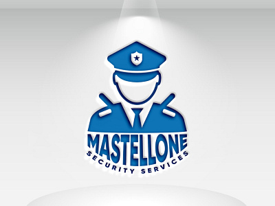 Logo Name: Mastellone Security Services flat iralogodesign logo design minimal modern typography