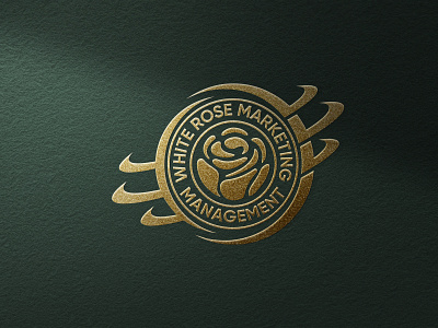 Logo Name: White Rose Marketing Manegement clean cleanlogodesign flat iralogodesign logodesign minimal mordernlogodesign typography