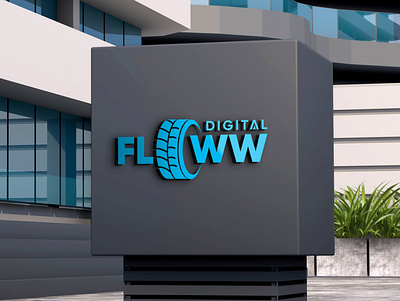 Logo Name: Floww Digital flat iralogodesign logodesign minimal modern