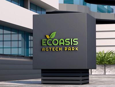 Logo Name: Ecoasis Agtech Park flat iralogodesign logodesign modern modern logo design typography logo