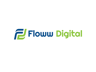 Logo Name: Floww Digital flat iralogodesign logo design logodesign minimal modern