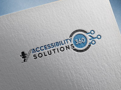 Logo Name: Accessibility Solutions 360 flat logo iralogodesign logo design minimal modern
