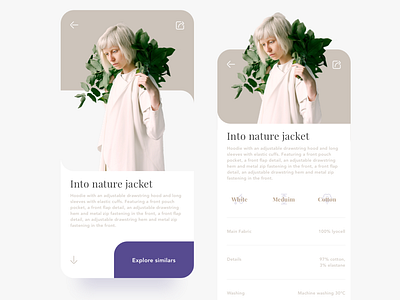 Into nature store app brand card design ecommerce ecommerce app ecommerce design fashion app flat green nature store ui ui elements uidesign uiux ux