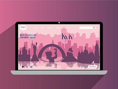Background silhouette Kyiv. car rental city concept design desing graphic design illustration kyiv. screen silhouette skyline vector