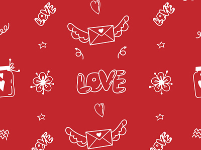 Pattern Gift Wrapping For Valentine's Day