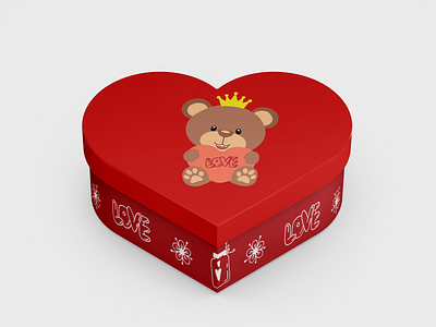Gift box design adobe illustrator celebration design gift gift box graphic design heart illustration typography ui valentines day vector