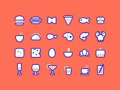 Food icon set