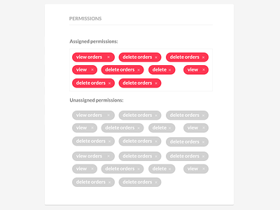 Labeled rights add remove app flat label rights select