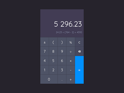 Daily UI #004 — Calculator 004 100 calculator challenge daily dailyui ui