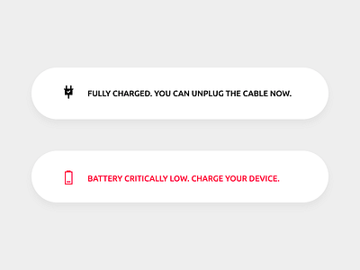 Daily UI #011 — Flash Message (Error/Success) 011 100 battery challenge charge daily dailyui error message success ui