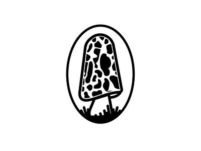 Seek Better Morels blackandwhite enthusiast graphic hunting logo mushroom nature oval vector