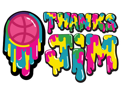 Eh, Thanks Jim debut drippy gooey lettering psychedelic
