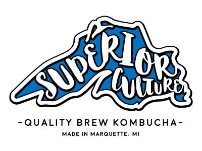 Superior Culture Logo kombucha script superior trendy