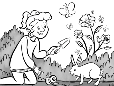 Backyard ink backyard children illustration nature kids wildlife conservation animals comics
