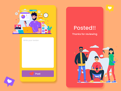 Review App app branding clean concept design figma illustration minimal mobile ui