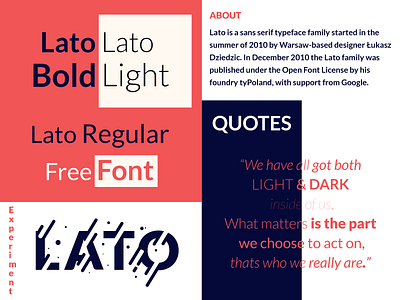 Lato Typography Experiment experiment illustration lato red typorgraphy