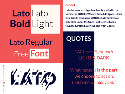 Lato Typography Experiment