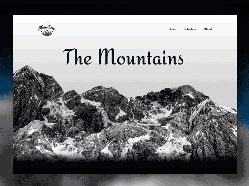The Mountain Animation animation clean concept design figma figmadesign mountain principle web webdesign