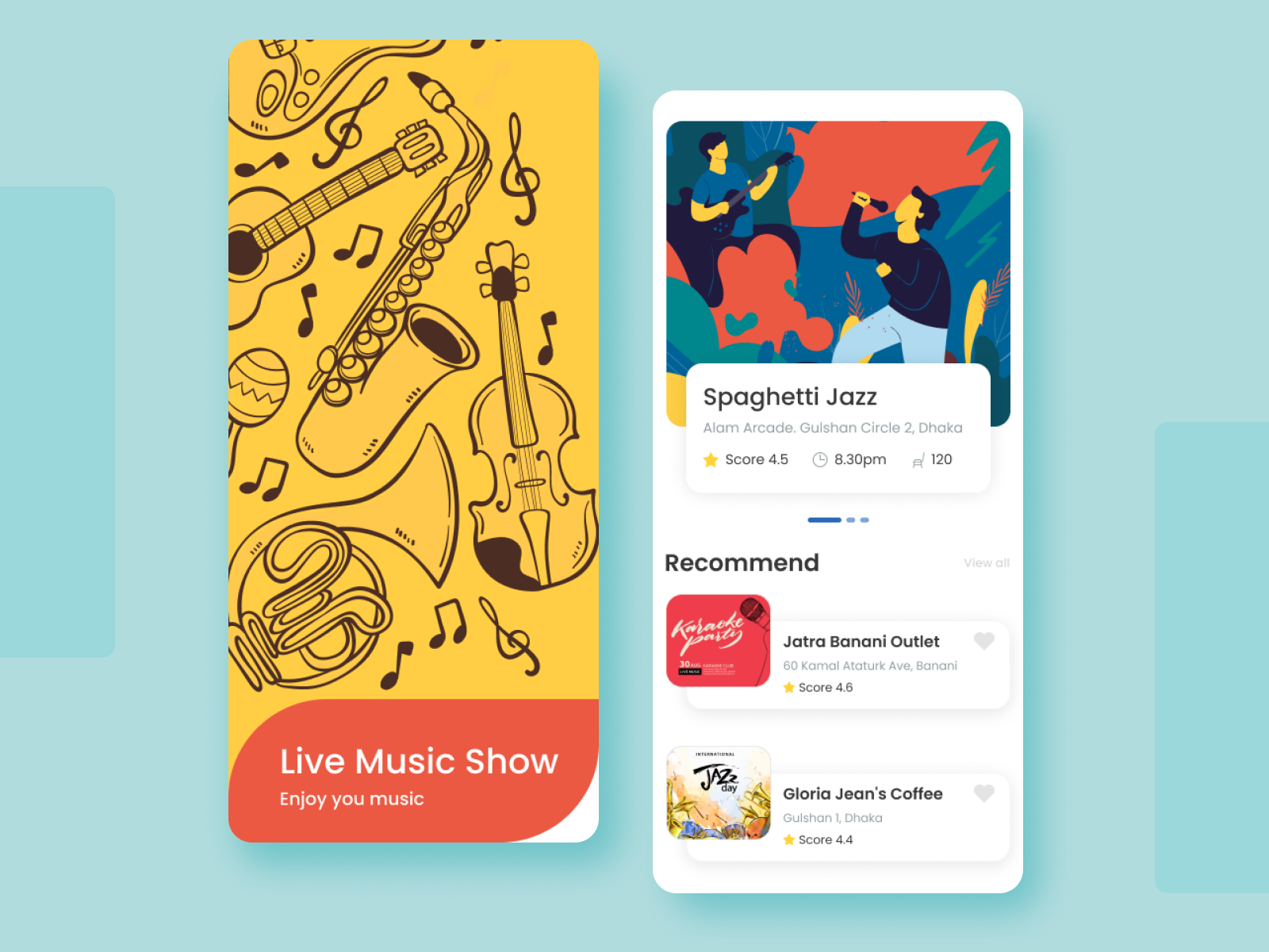 Live Music Show App by Tanveer ahmed on Dribbble