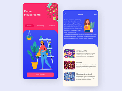 Gardening App 2019 app clean colorful concept design flower garden gardening illustration minimal mobile summer