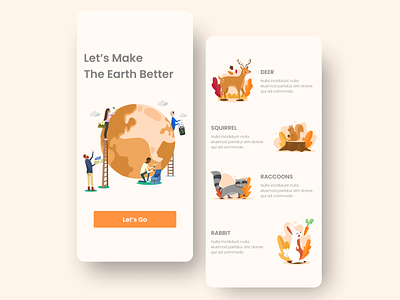Better Earth 2019 app clean concept design earth figma illustration minimal mobile save ui world