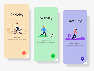 Activity App 2019 app clean concept design illustration minimal mobile ui vector