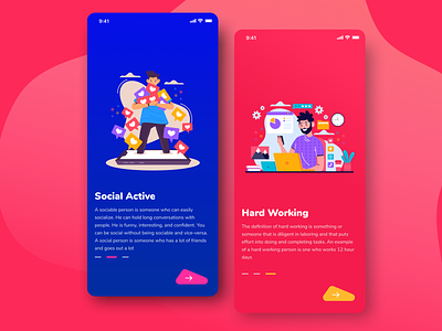 Personality App 2019 app clean concept design figma illustration minimal mobile ui
