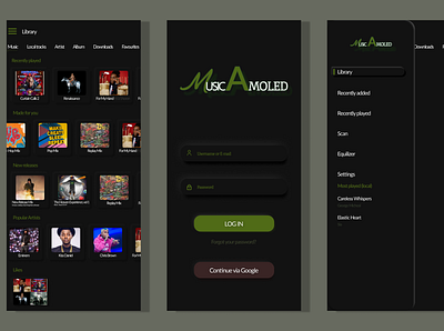 Music AMOLED app concept
