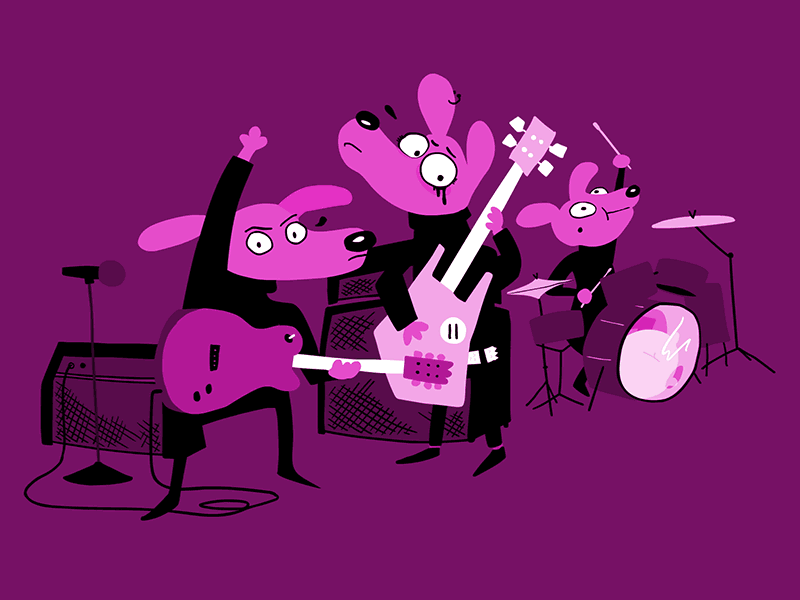 Emo Puppies animation animation block party band battle of the bands dog emo emo band gif nyc puppies