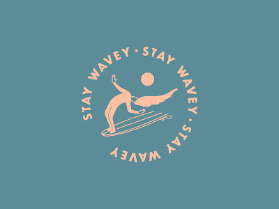 Stay Wavey badge badge design brand identity branding graphic design illustration logo type typography