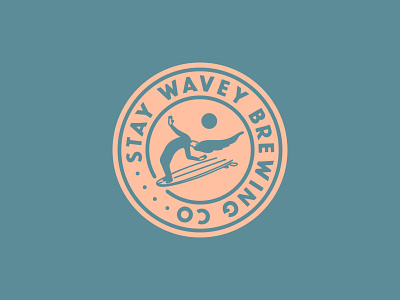 Stay Wavey Badge badge badge design brand identity branding design graphic design illustration logo
