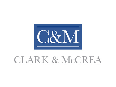 Clark & McCrea Law Firm logo brand identity branding law firm lawyer logo logo design