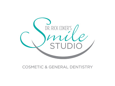 Dr. Rick Coker's Smile Studio logo brand identity branding dental dentistry logo logo design