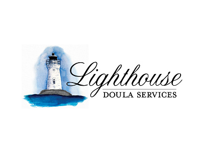 Lighthouse Doula Services birthing brand brand design brand identity branding design doula illustration logo logo design medical painting watercolor