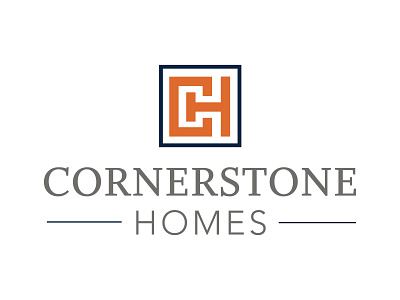 Cornerstone Homes logo design brand identity branding homebuilder logo logo design