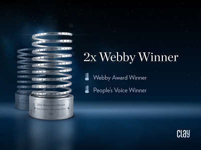 Webby Award Winner app award clay design ios productivity statue trophee webby webbyawards winner work