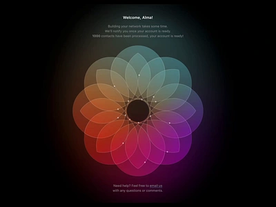 Clay Account Interstitial - Animation account animation app clay design flower illustration interstitial ios mac mandala network