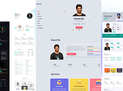 maxpro single page portfolio branding design icon illustration ui ux webs