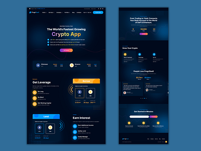 Crypto App wordpress html template design animation app design cryptoapp design landing page portfolio ui webs website wordpress