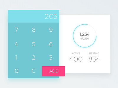 DailyUI 004 - Calculator calculator calorie counter daily ui