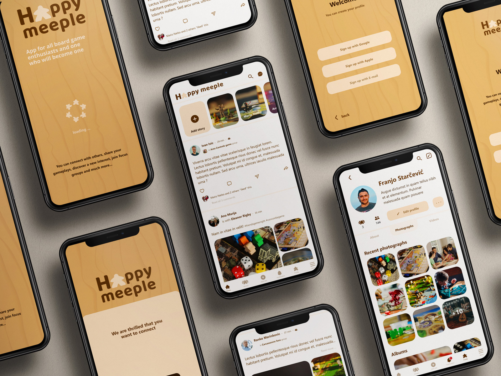 Social media iOS app by Franjo Starcevic on Dribbble