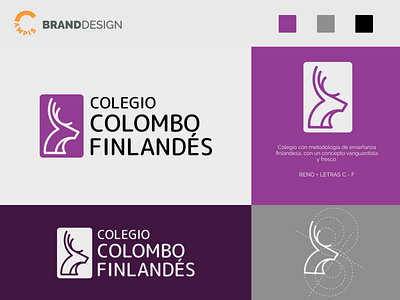 Colegio Colombo Finlandes branding design logo vector
