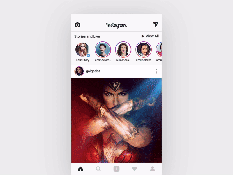 Instagram - View All Stories Concept